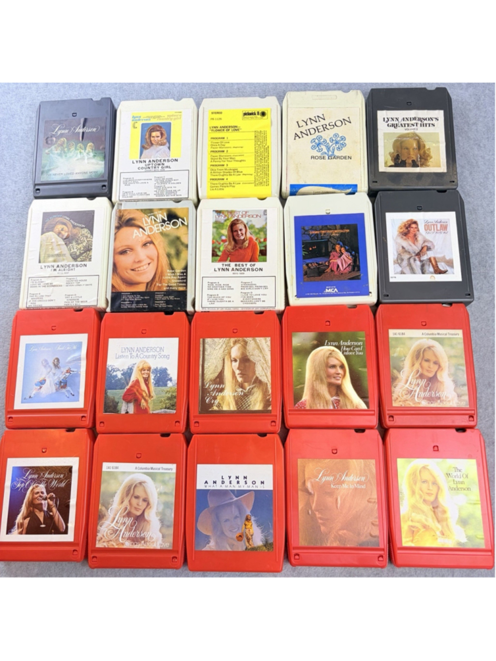 20 LYNN ANDERSON 8 Track Tape Lot Country Rose Garden Greatest Hits